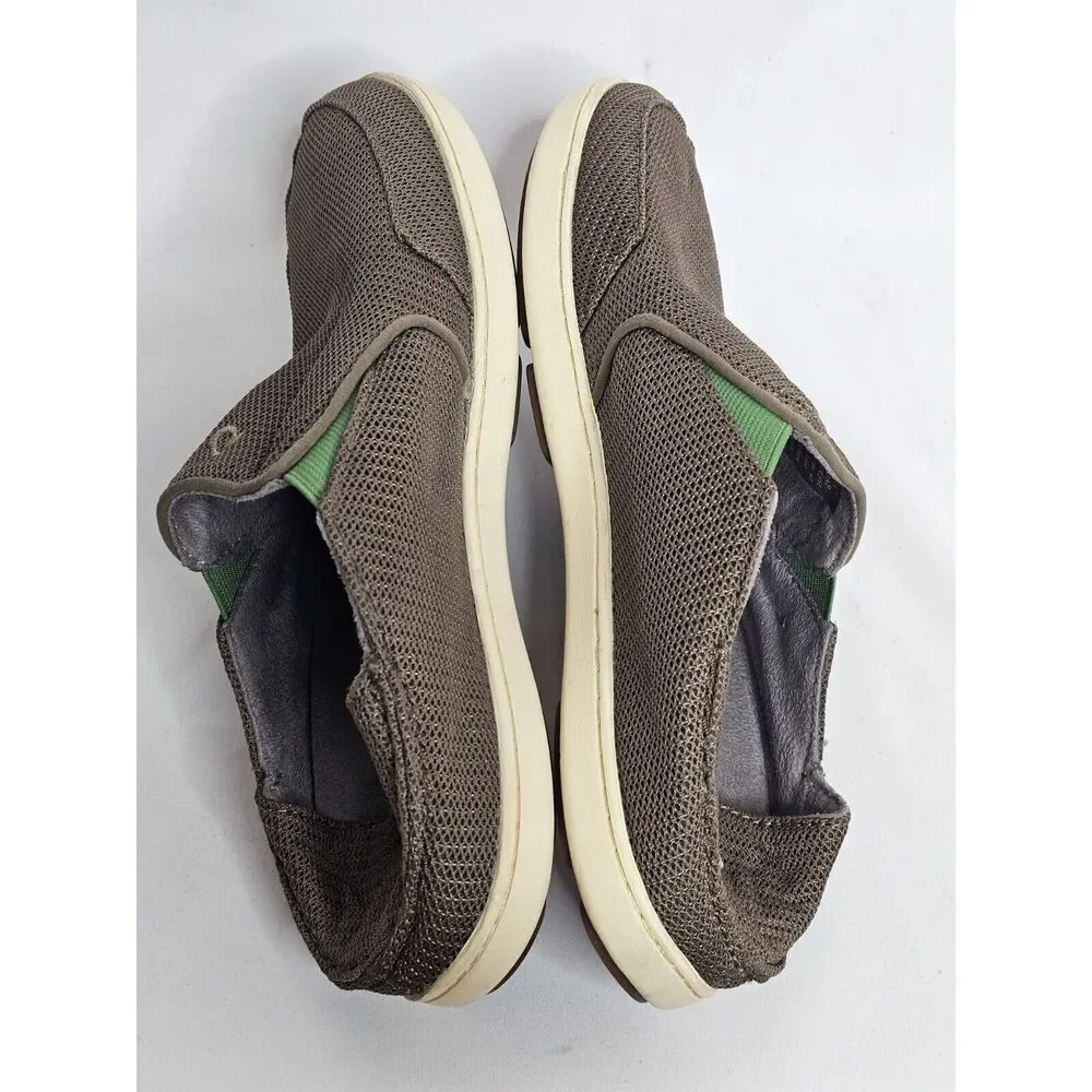 OLUKAI Nohea Mesh‎ Island Slip-On Shoes Casual Brown Mens Size 8